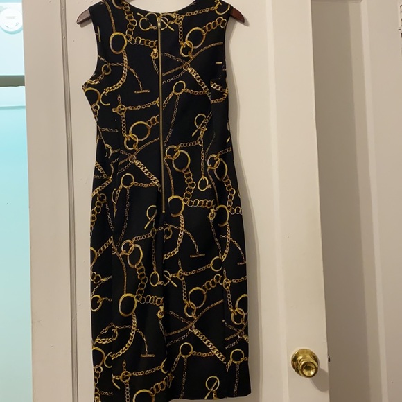 Shelby & Palmer Gold/Black Dress Size 10 - Picture 2 of 7